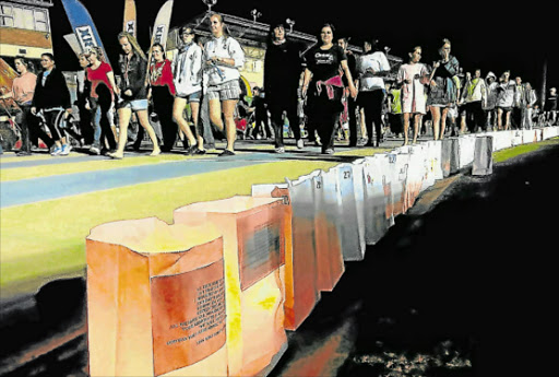 THAT'S THE SPIRIT: The East London Cansa Relay for Life, in which people affected by the disease and their loved ones walk around the Jan Smuts Stadium track for 12 hours overnight, was awarded the Global Spirit of Relay Award for 2016, making the event the best of its kind in the world. Picture: FILE