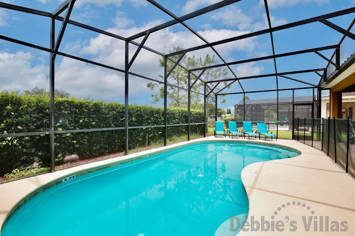 Private sun-drenched pool at this Davenport vacation villa