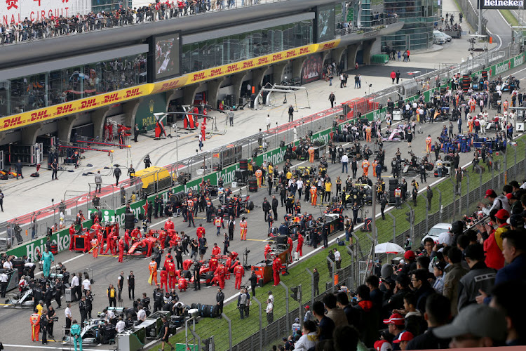 A general view of the grid before the F1 Grand Prix of China at Shanghai International Circuit on April 14, 2019 in Shanghai, China.