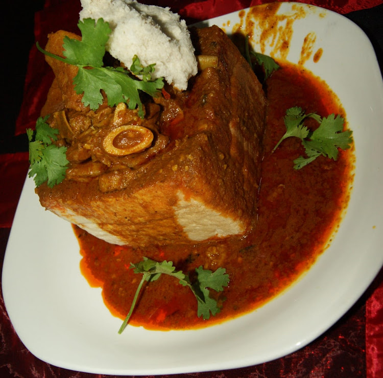 Logie Moorgas's award-winning lamb bunny chow.