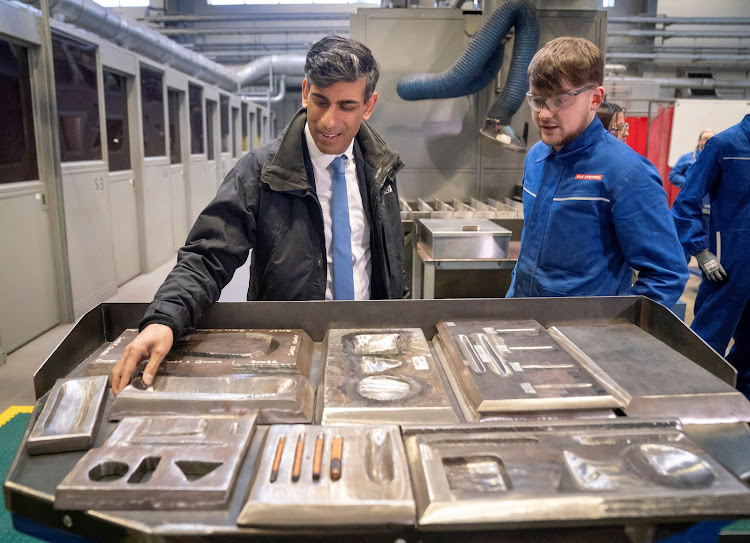 Britain's prime minister Rishi Sunak visits BAE Systems, Submarines Academy for Skills and Knowledge, in Barrow-in-Furness, Cumbria, Britain, on March 25, 2024. Picture: DANNY LAWSON/POOL via REUTERS