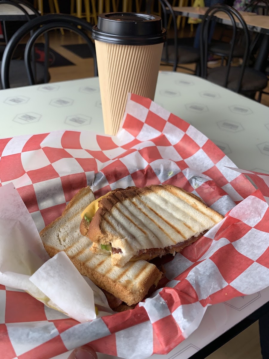 GF turkey bacon panini