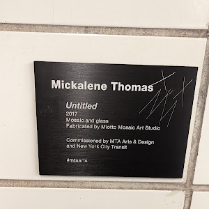 Mickalene Thomas   Untitled   2017   Mosaic and glass Fabricated by Miotto Mosaic Art Studio   Commissioned by MTA Arts & Design and New York City Transit   #mtaartsSubmitted by @lampbane