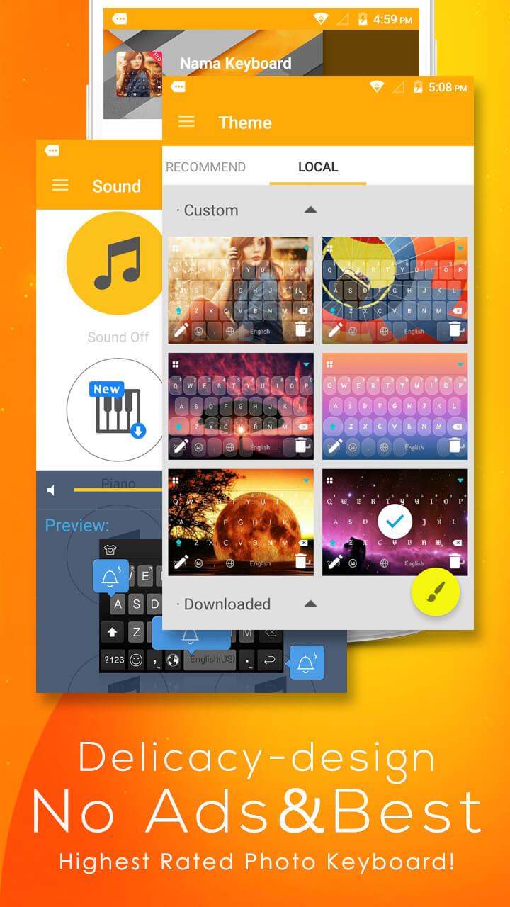 Android application Photo Keyboard Pro- Emoji Nama screenshort