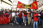 Samwu members on strike. File picture
