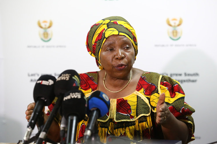 Cogta minister Nkosazana Dlamini-Zuma is facing a court challenge over the extension of the state of disaster. File photo.