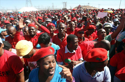 File photo: EFF supporters. PHOTO: ANTONIO MUCHAVE.