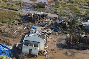 A village outside Beira, Mozambique, on March 24 2019, flattened by Cyclone Idai.