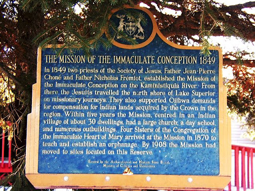 In 1849 two priests of the Society of Jesus, Father Jean-Pierre Choné and Father Nicholas Frémiot, established the Mission of the Immaculate Conception on the Kaministiquia River. From there the...