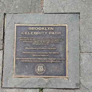BROOKLYN CELEBRITY PATH   This walkway celebrates men and women who were born or flourished in Brooklyn and whose talents and significant achievements enhance the Borough's reputation throughout the ...