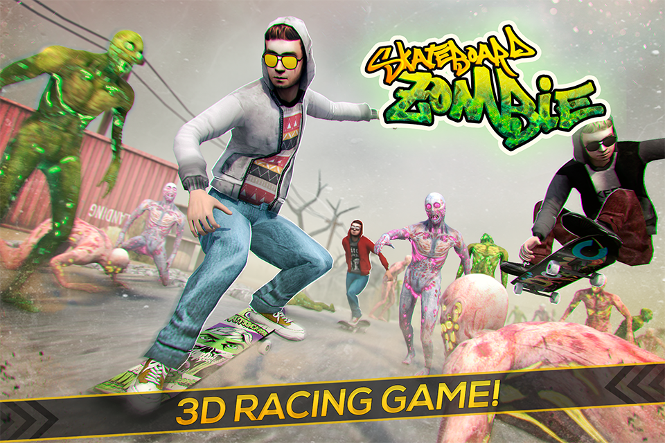 Android application Skateboard Pro Zombie Run 3D screenshort