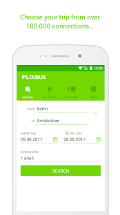 FlixBus - bus travel in Europe Screenshot 1