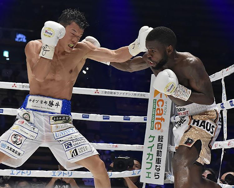 Lerato Dlamini exchanges blows with Tomoki Kameda in Japan on Saturday.