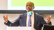 Patrice Motsepe speaks during the Dr. Patrice Motsepe CAF Manifesto launch at Sandton Convention Centre on February 25, 2021 in Johannesburg, South Africa. 