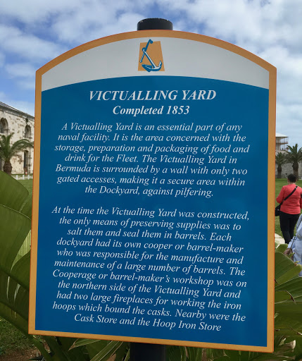 VICTUALLING YARD Completed 1853 A Victualling Yard is an essential part of any naval facility. It is the area concerned with the storage, preparation and packaging of food and drink for the Fleet....