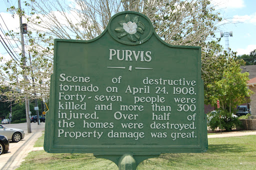 Scene of destructive tornado on April 24, 1908. Forty-seven people were killed and more than 300 injured. Over half of the homes were destroyed. Property damage was great.