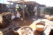 One of the backyard gold mining 'plants' at the Angelo informal settlement in Boksburg. File image