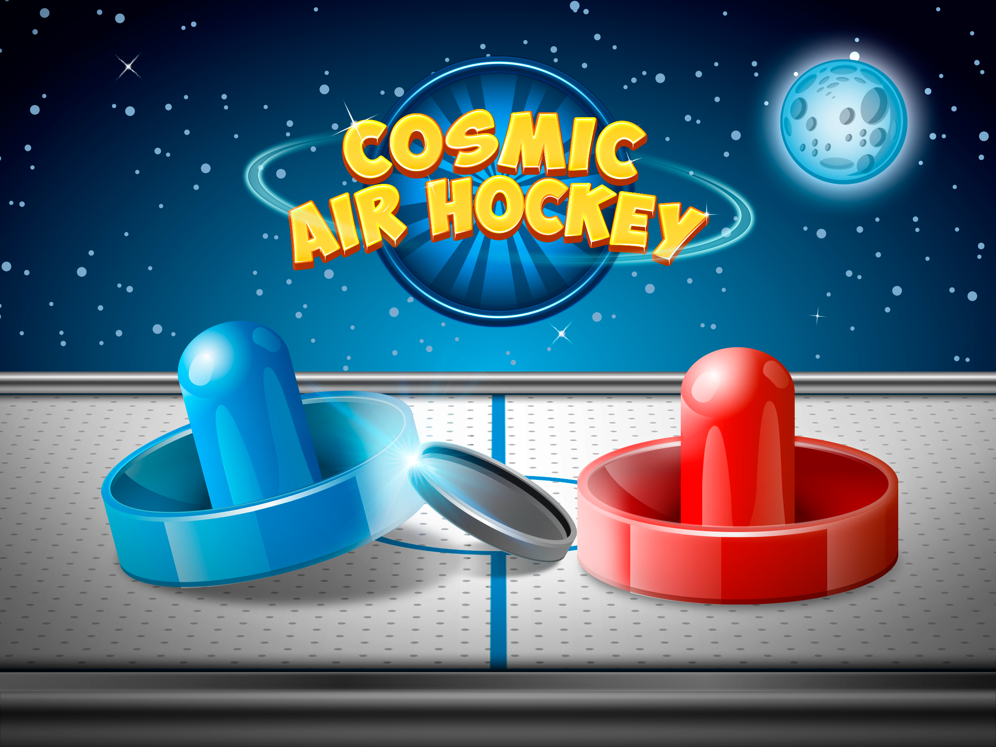 Android application Cosmic Air Hockey screenshort