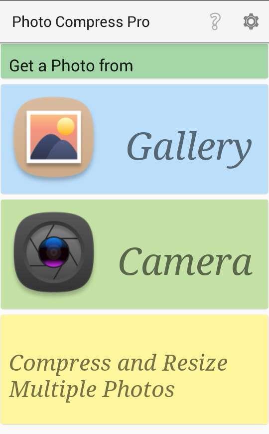 Android application Photo Compress Pro 2.0 screenshort