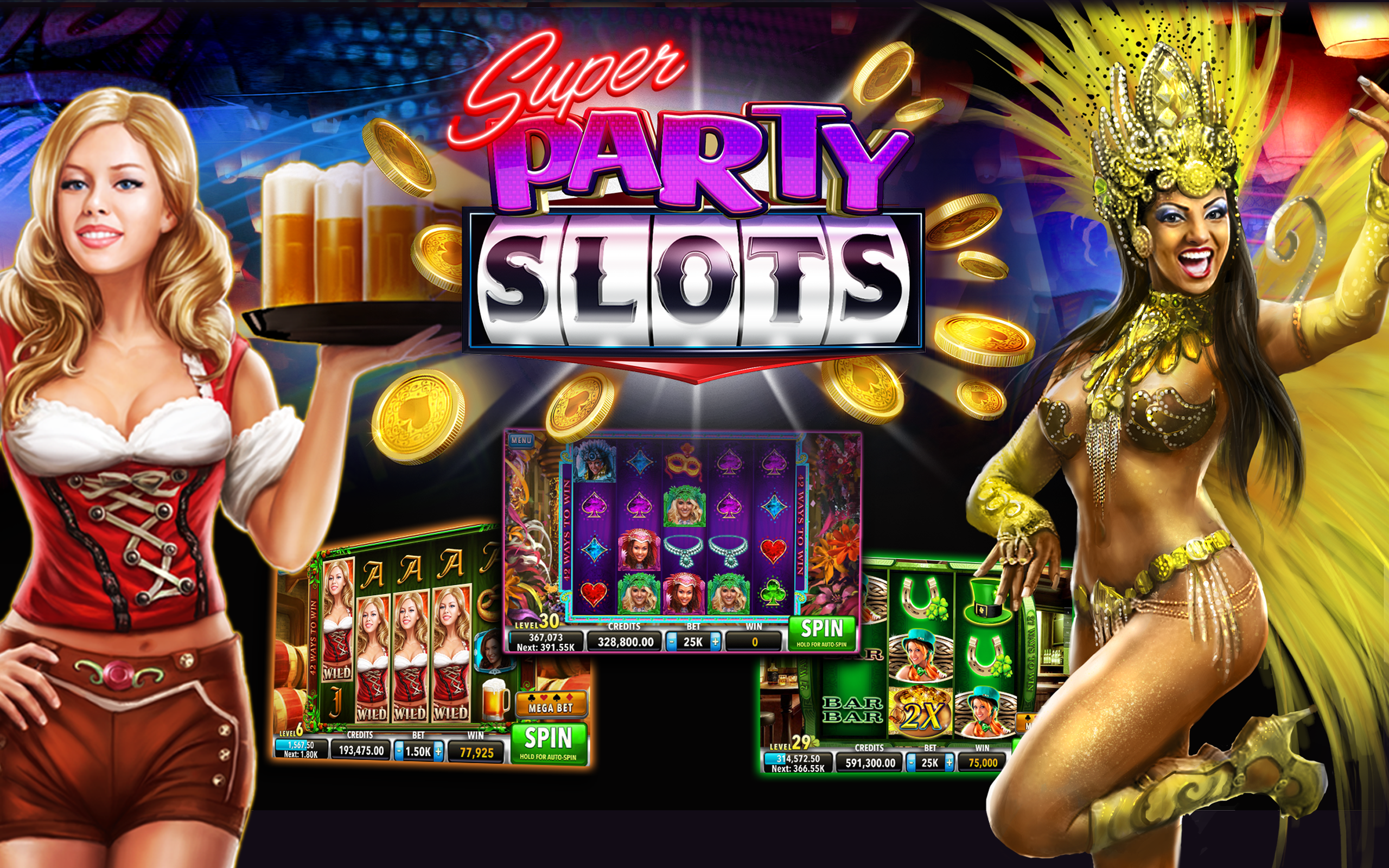 Android application Super Party Vegas Slots screenshort