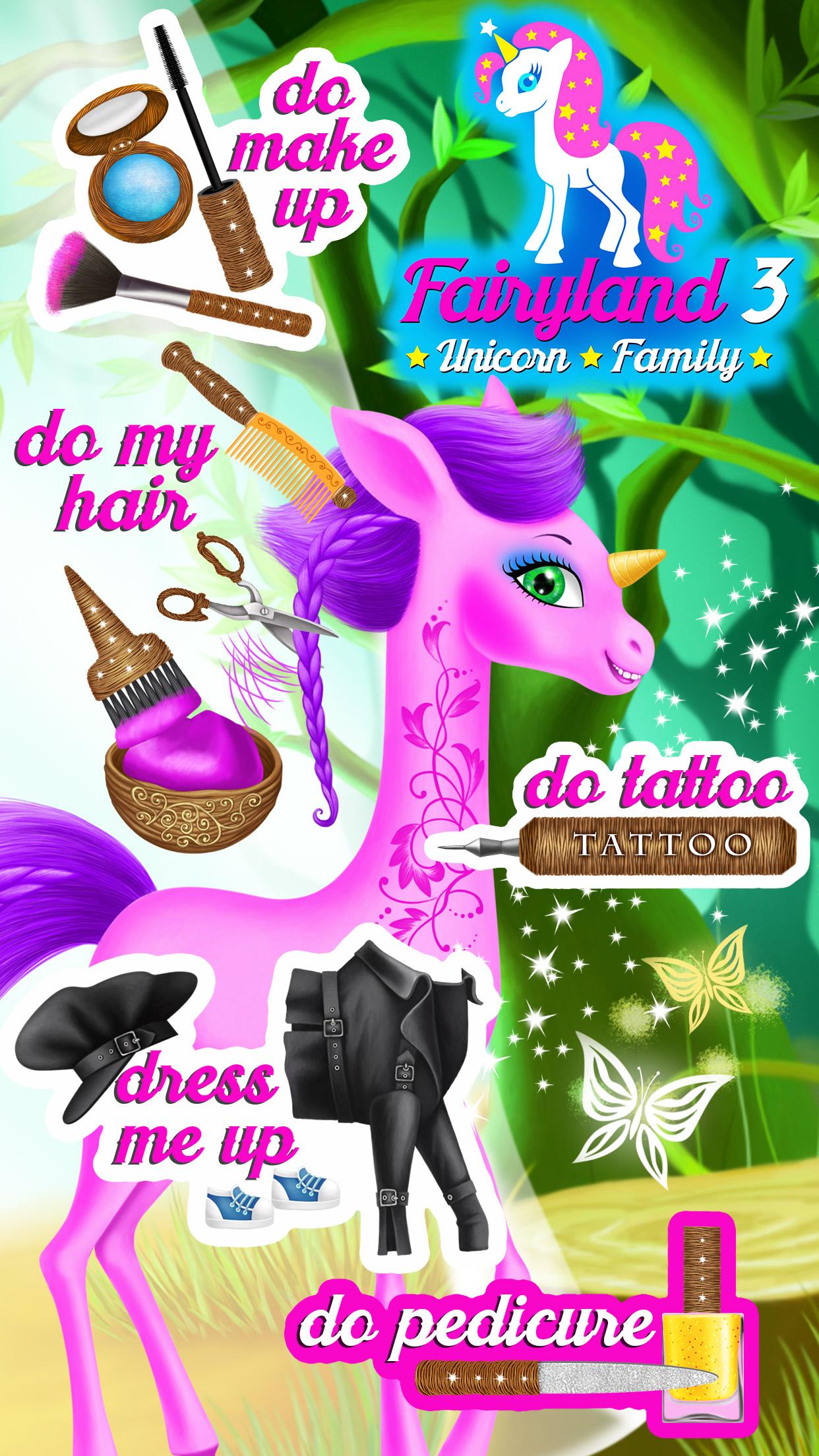 Android application Fairyland 3 Unicorn Family screenshort