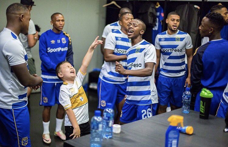 Cape Town City’s seven-year-old “mascot” Mateo.