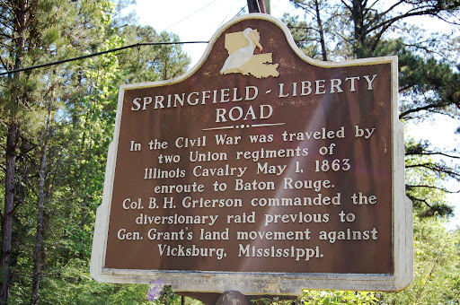 In the Civil War was traveled by two Union regiments of Illinois Cavalry May 1, 1863 enroute to Baton Rouge. Col. B.H. Grierson commanded the diversionary raid previous to Gen. Grant's land...