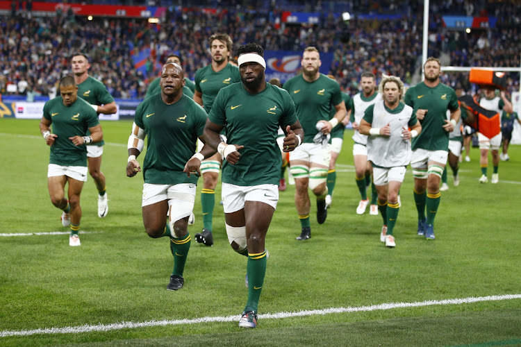 Siya Kolisi during the Rugby World Cup 2023 quarter final match between France and South Africa at Stade de France, Paris, on October 15 2023. Picture: Steve Haag/Gallo Images