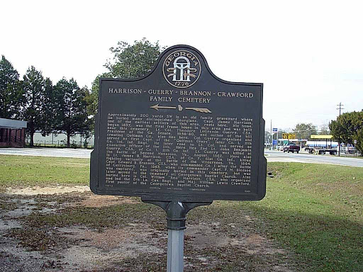Approximately 200 yards SW is an old family graveyard where lie buried many distinguished Georgians. Capt. James Harrison, one of the earlier settlers of this area, rests here. His home begun...