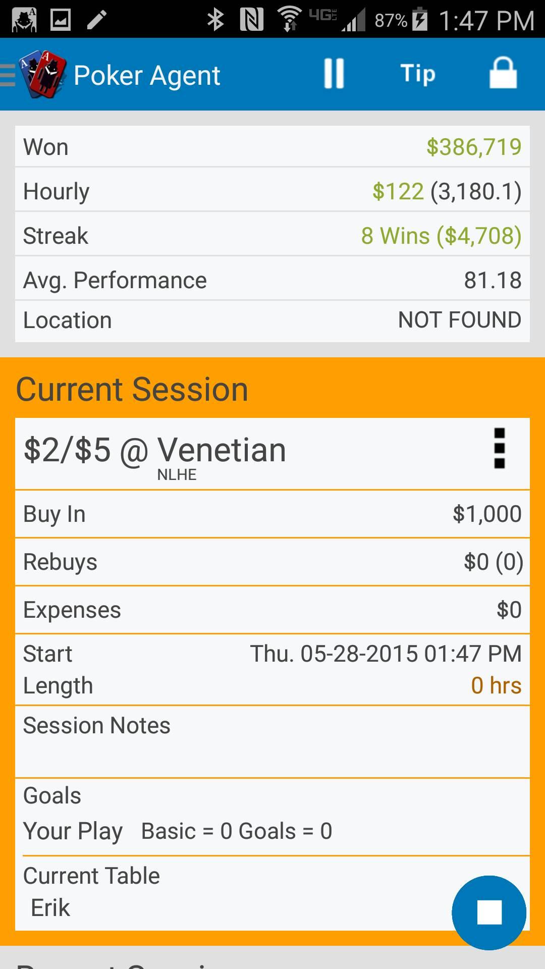 Android application Poker Agent (Paid) screenshort