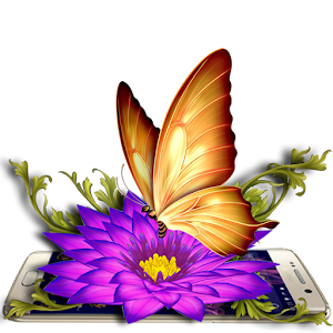 Download Gold Butterfly 3D Theme For PC Windows and Mac
