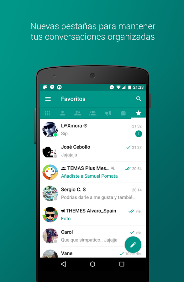 Android application Plus Messenger screenshort