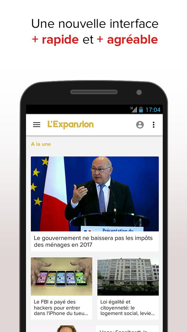 Android application L’Expansion : actu economique screenshort