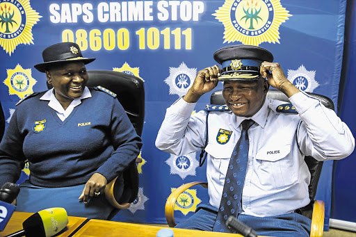National police boss Riah Phiyega congratulates Lieutenant-General Lesetja Mothiba on his appointment as Gauteng's new provincial commissioner. Mothiba has been redeployed to a new management intervention unit in the SA Police Service's head office, the Hawks confirmed on Saturday 16 January 2016.