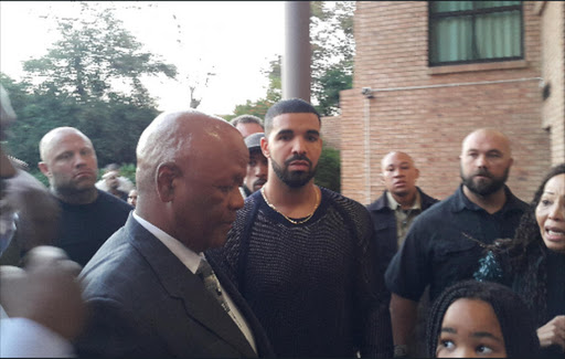 Drake visits the Nelson Mandela Foundation in Houghton, Johannesburg. Picture: Kyle Zeeman