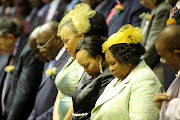 Zuma's wives at the State of the Nation Address. Seen here (L-R) Zuma's wives Thobeka Madiba-Zuma (formerly Mabhija), Nompumelelo Ntuli and Sizakele Zuma or MaKhumalo). Picture Credit: Esa Alexnder. © Sunday Times