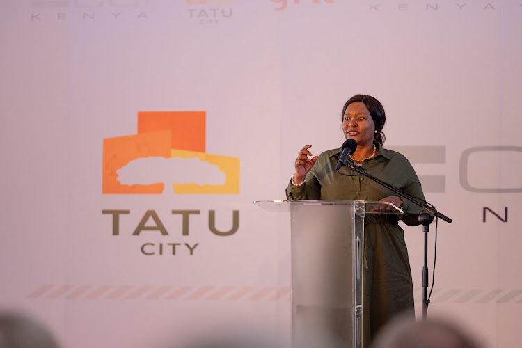 Trade cabinet secretary Rebecca Miano at the Call Centre International(CCI) Global Contact Centre, Tatu City, Kiambu County during its launch on May 10, 2024.