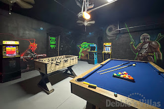 Star-Wars themed games room at this Windsor Island vacation villa