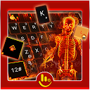 ダウンロード Fire Skull Skeleton Keyboard Theme をインストールする 最新 APK ダウンローダ