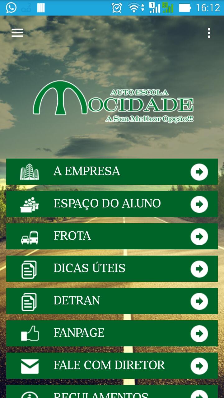 Android application CFC Mocidade screenshort