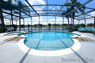 Lake view from the west-facing private pool at this Formosa Gardens villa in Kissimmee