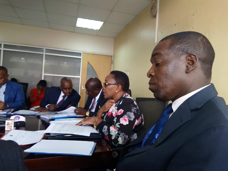 Health CS Sicily Kariuki before the National Assembly Health Committee on May 7.
