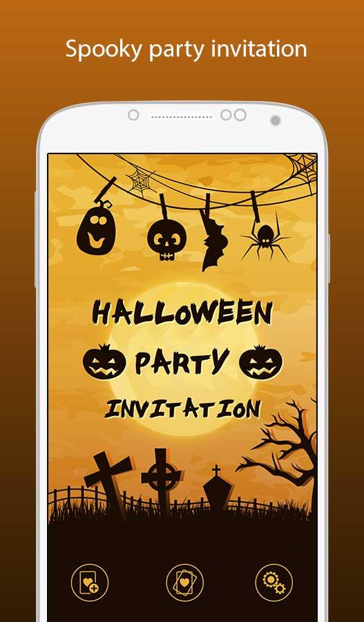 Android application Halloween Party Invitation screenshort