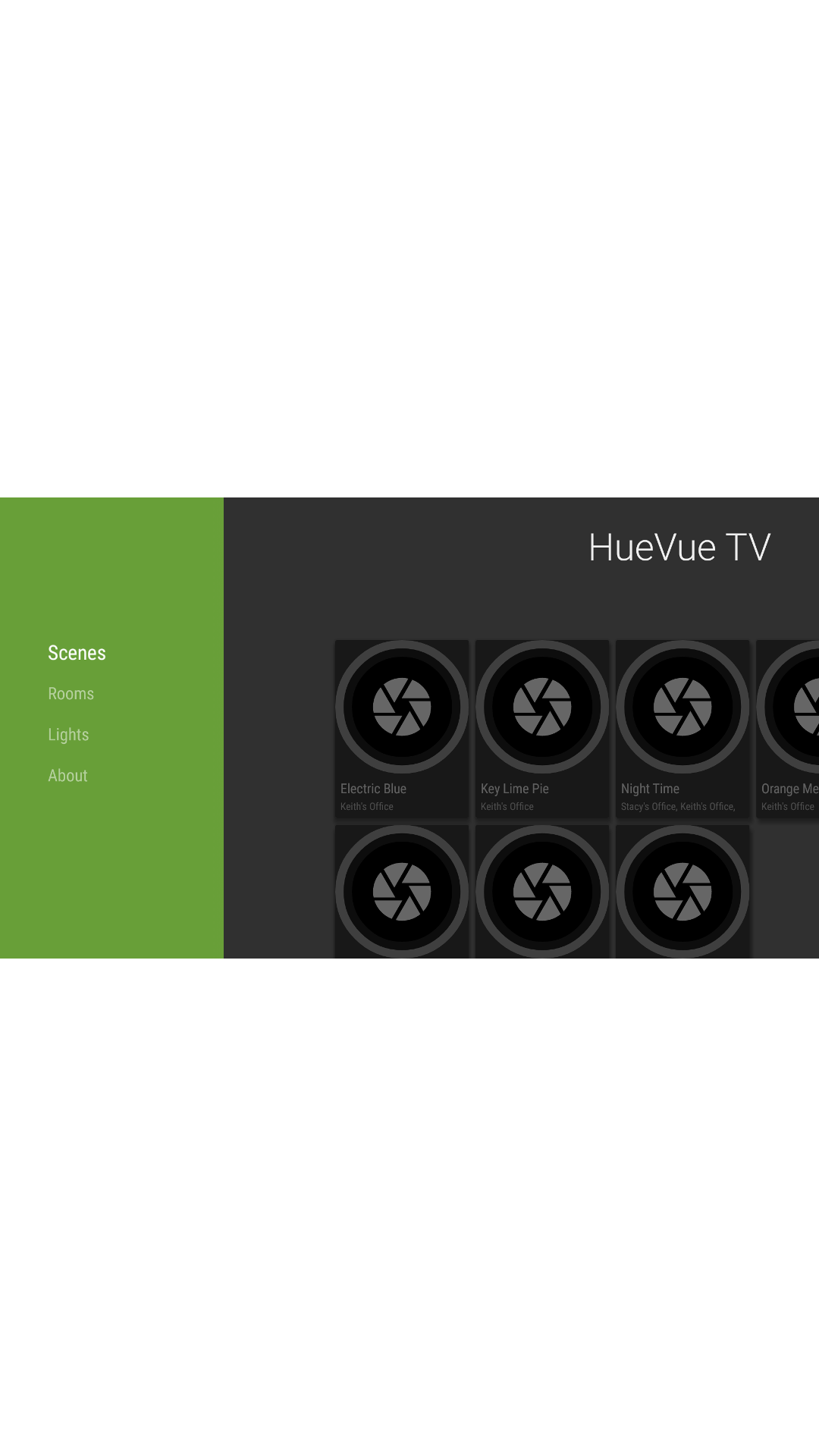 Android application HueVue TV screenshort