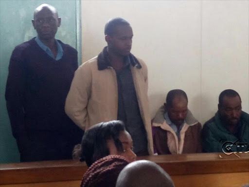 Battered woman Jackline Mwende's husband Stephen Ngila in court over an attempt to murder her, August 10, 2016. /COURTESY