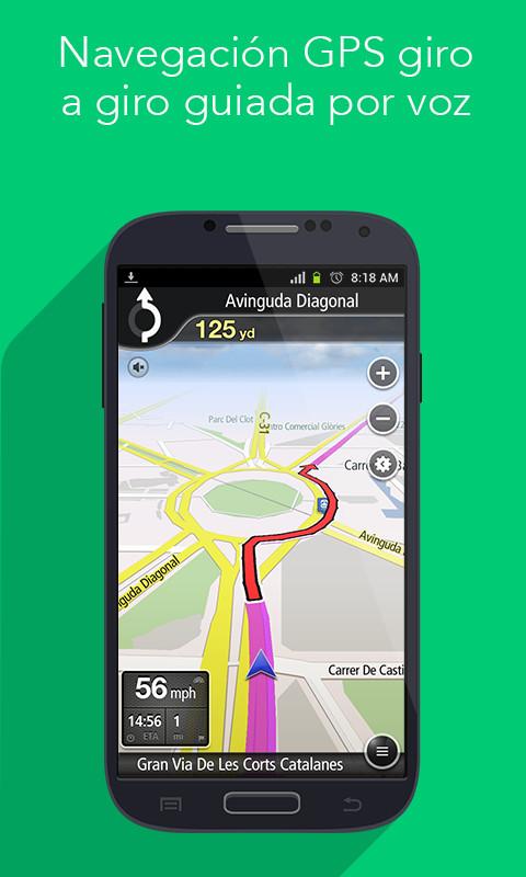 Android application Navfree GPS World screenshort