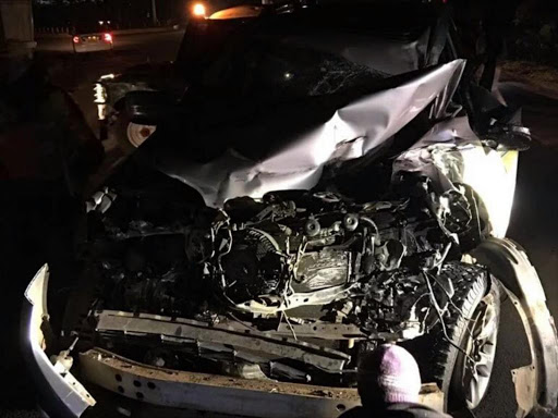 World javelin champion Julius Yego's vehicle involved in an accident on Sunday./COURTESY