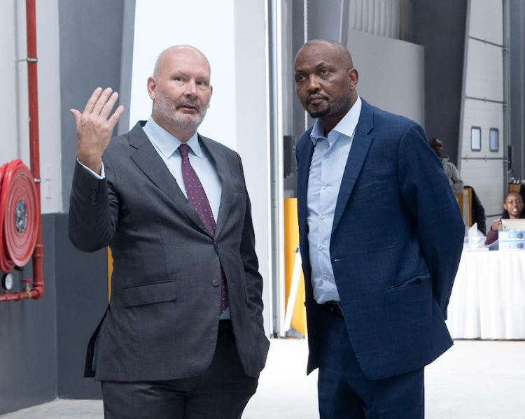 Africa Logistics Properties CEO Richard Hough with Trade, Investment, and Industry CS Moses Kuria during the opening of the new warehouse at ALP West complex/HANDOUT