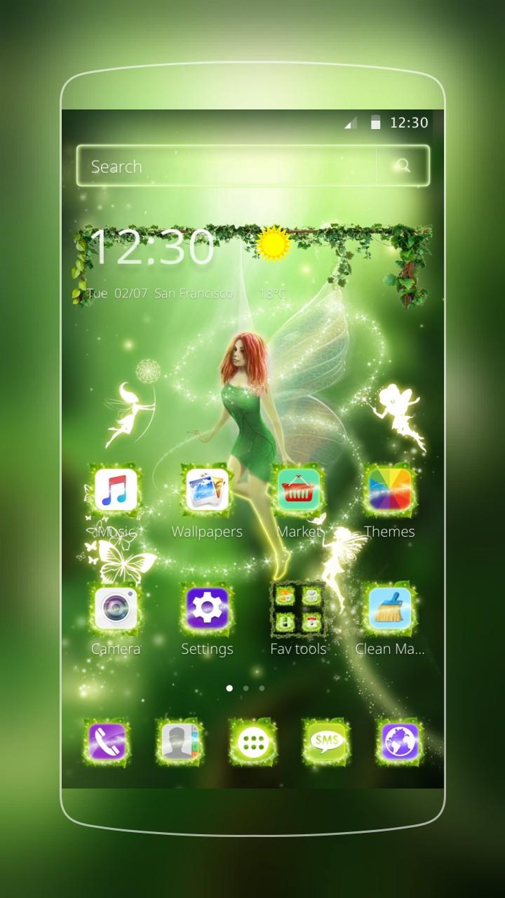 Android application Flying Fairy Theme screenshort