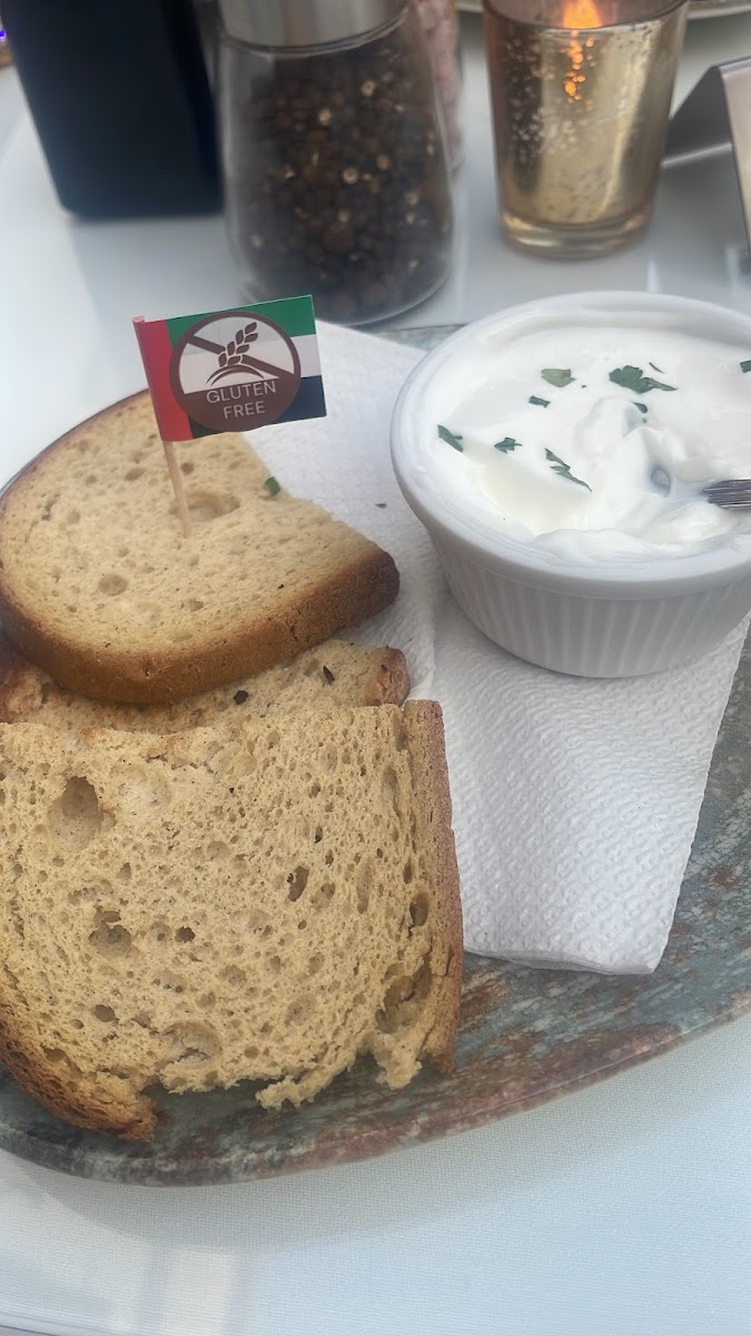 Gf bread and homemade alioli